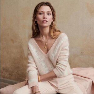 Sezane Ariel Jumper. Ecru / Nude - Size S
